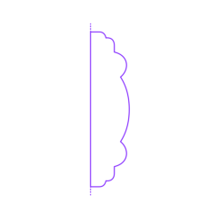 Buildings Mouldings Trim Chair Rail Bead Barrel Outline Svg File, Free Vectors File